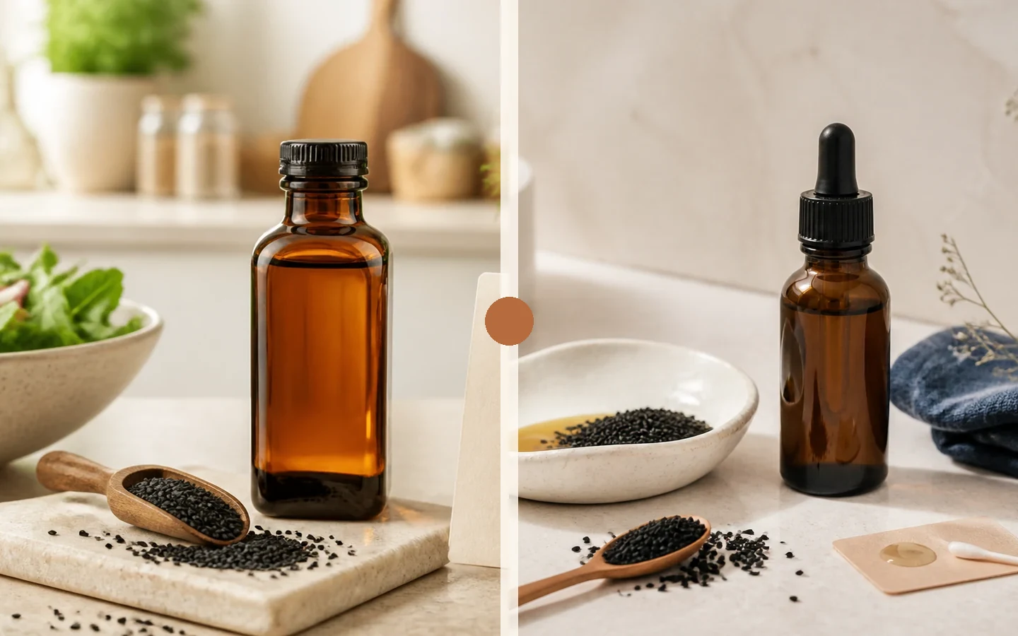 Usages alimentaire et cosmétique de l'huile de nigelle
